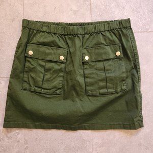 J. Crew army green mini skirt